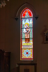 stained glass window in church