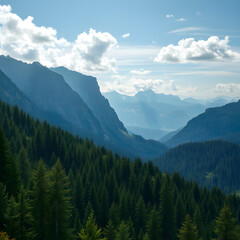 Obraz premium Ultra realistic mountain landscape