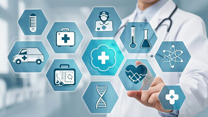 Medical health information digitalization hospital smart healthcare technology image