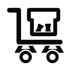 truck, hand, trolley, hand truck icon