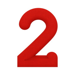 3D render image. Cloth number letter 