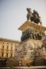 Equestrian statue in Milan Square
