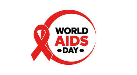 Red Ribbon Symbolizing World AIDS Day Awareness and Support
