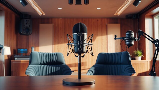 Professional recording studio boasts high fidelity equipment, perfect for captu crystal clear o in a modern and acoustically treated space.