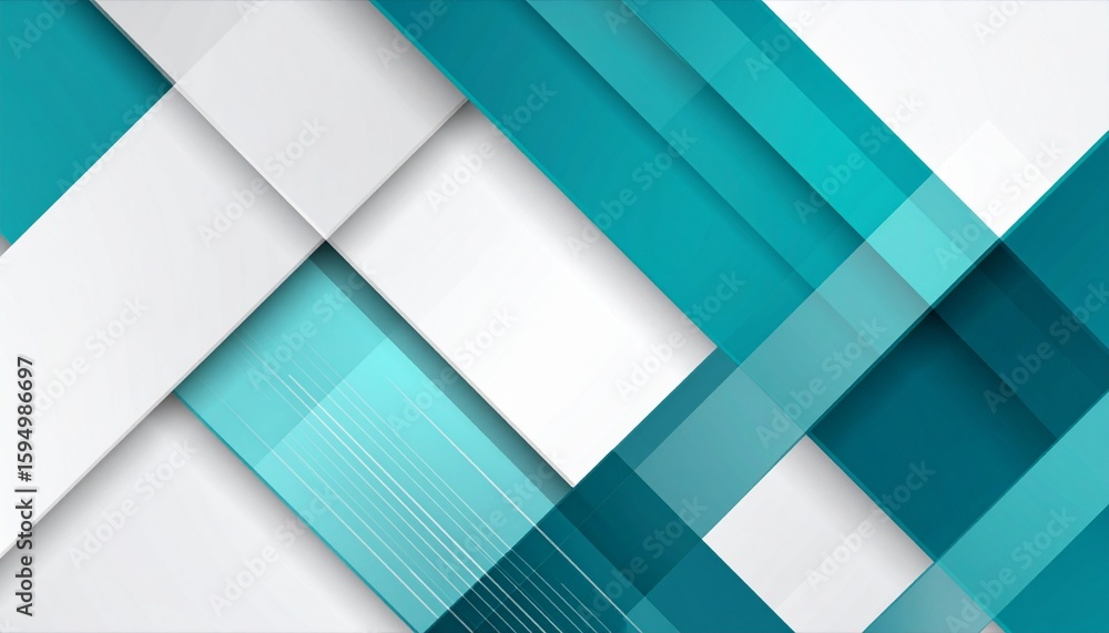 Poster corporate abstract background with overlapping transparent layers in teal and gray, incorporating fa