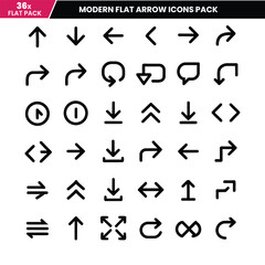 Complete Black and White Vector Arrow Icons for UI & Apps