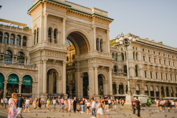 The gallery Arch in Milan's Duomo Square