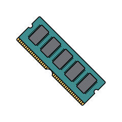 ram lineal color line icon with white background vector stock illustration