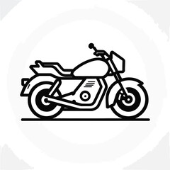 Fototapeta premium Sleek Minimalist Motorcycle Illustration Bold Black Line Art For Transportation Designs Vehicle Graphics And Automotive Concepts