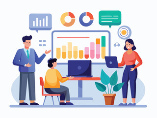 Digital Webinar Showing Financial Statistics