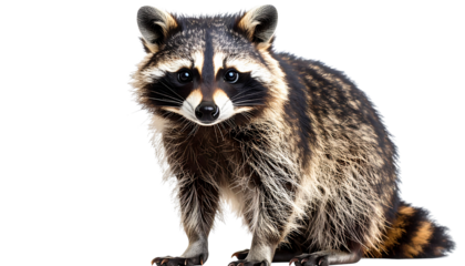 
Majestic Raccoon in a Stunning Portrait , isolated on white background PNG
