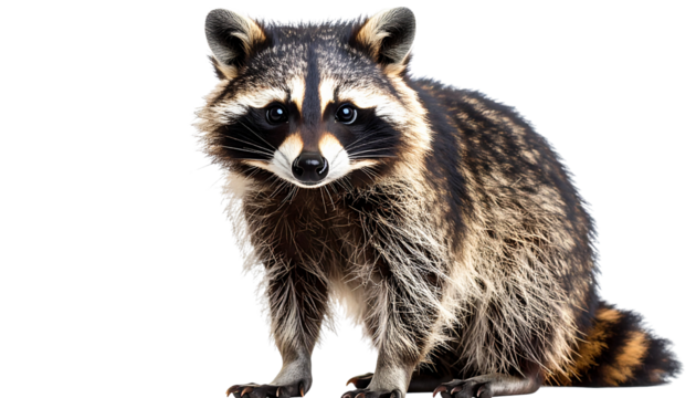
Majestic Raccoon in a Stunning Portrait , isolated on white background PNG