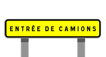 Panneau Entrée de Camions, Signalisation Routière pour Zones de Livraison et Accès Spécifique