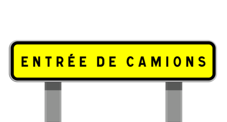 Panneau Entrée de Camions, Signalisation Routière pour Zones de Livraison et Accès Spécifique
