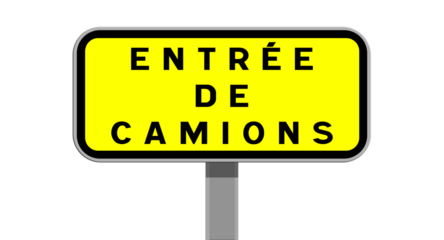 Panneau Entrée de Camions, Signalisation Routière pour Zones de Livraison et Accès Spécifique