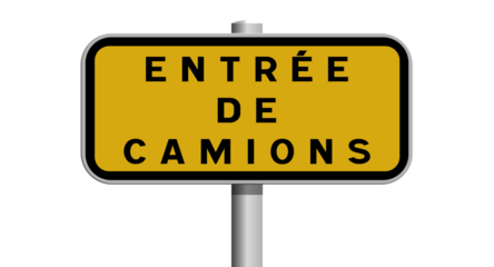 Panneau Entrée de Camions, Signalisation Routière pour Zones de Livraison et Accès Spécifique