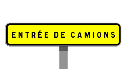 Panneau Entrée de Camions, Signalisation Routière pour Zones de Livraison et Accès Spécifique