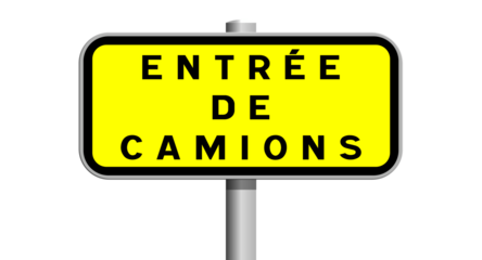 Panneau Entrée de Camions, Signalisation Routière pour Zones de Livraison et Accès Spécifique