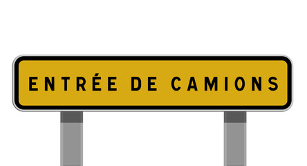 Panneau Entrée de Camions, Signalisation Routière pour Zones de Livraison et Accès Spécifique