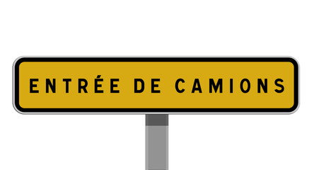 Panneau Entrée de Camions, Signalisation Routière pour Zones de Livraison et Accès Spécifique