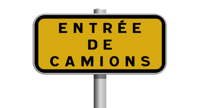 Panneau Entrée de Camions, Signalisation Routière pour Zones de Livraison et Accès Spécifique