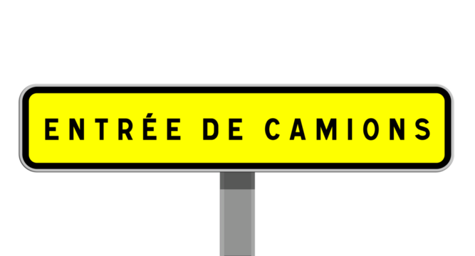 Panneau Entrée de Camions, Signalisation Routière pour Zones de Livraison et Accès Spécifique