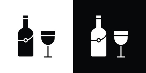 Vodka icon concept. silhouette icon.