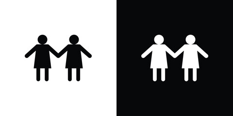 Twin icon concept. silhouette icon.