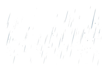 Falling raindrops on black background depicting a rainy night scene