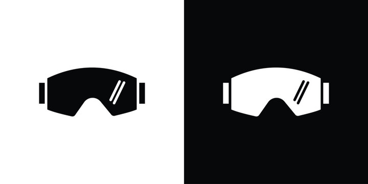 Snow Goggle icon concept. silhouette icon.