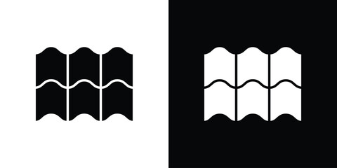 Roof tile icon concept. silhouette icon. © Bell