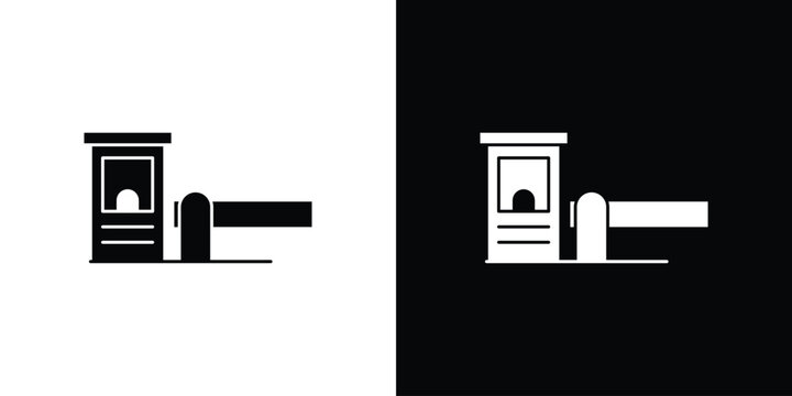 Road toll icon concept. silhouette icon.