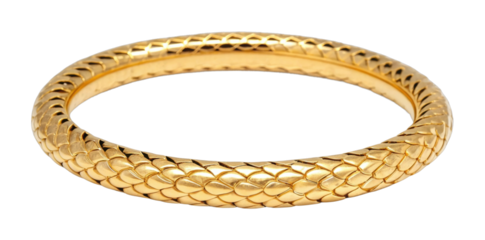 Elegant gold bracelet with snake scale design