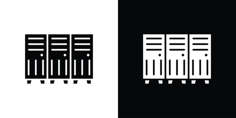 Locker icon concept. silhouette icon.