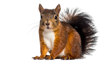 Adorable Gray Squirrel Portrait , isolated on white background png