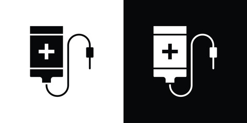 Intravenous icon concept. silhouette icon.