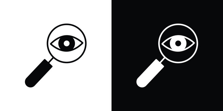 Investigation icon concept. silhouette icon.