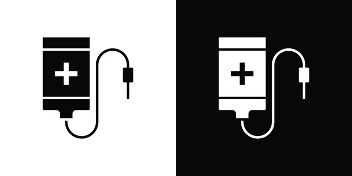 Intravenous icon concept. silhouette icon.