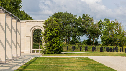 Overview British Normandy Memorial in remembrance of British command who fell on D-Day and during...