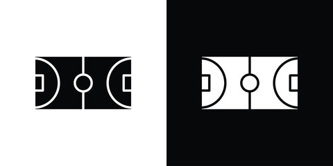 Football field icon concept. silhouette icon.