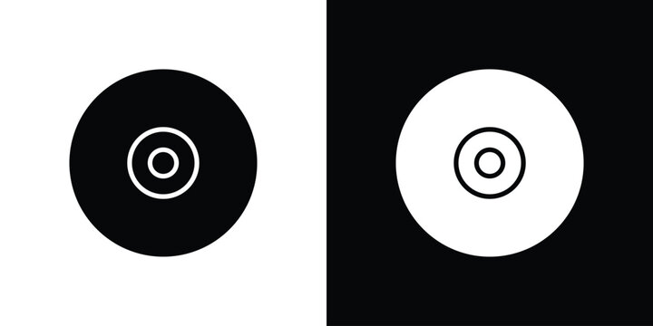 DVD icon concept. silhouette icon.