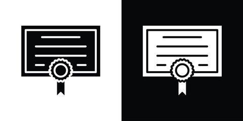 Diploma icon concept. silhouette icon.