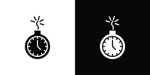 Deadline icon concept. silhouette icon. © Bell