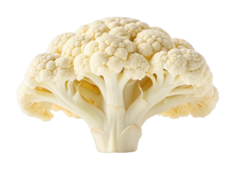 Close-up of fresh cauliflower head with detailed texture