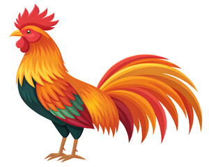 An elegant phoenix chicken icon set against a clean white background. 