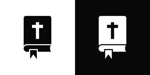 Obraz premium Bible icon concept. silhouette icon.