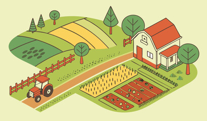 landscape with houses