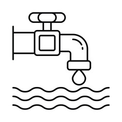 Tap Outline illustration style icon. EPS 10 file