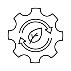 Ecology Management  Outline illustration style icon. EPS 10 file