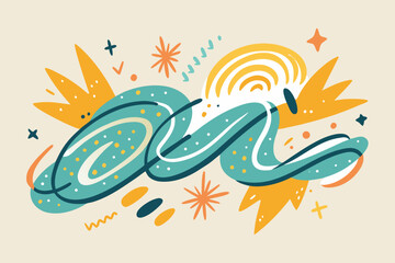 Obraz premium loose-aesthetic-scribble-accents